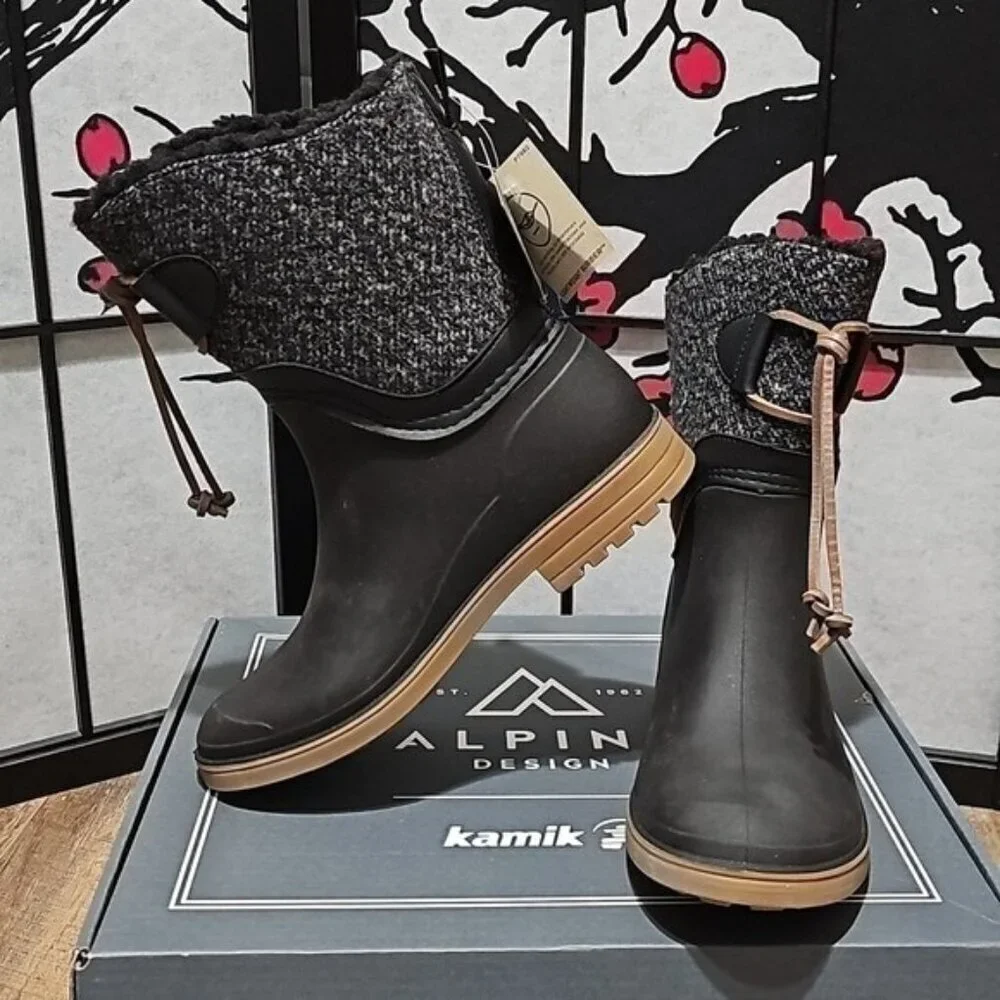 Kamik Alpine Design Hazel Shortie Waterproof Boots NWB Size 6